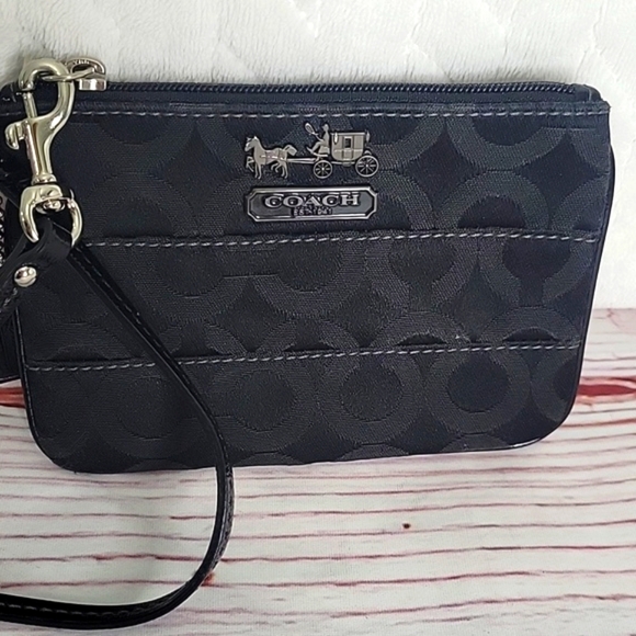 Coach Black Logo Wristlet - Picture 7 of 8